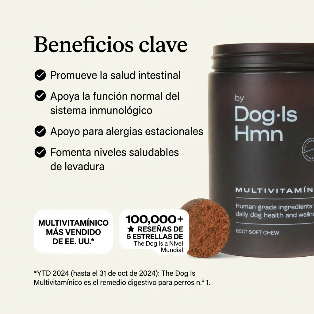 Longevidad DM-01™ Multivitamínico 5-en-1 Para perros que necesitan más años de vida saludable | Mejoras visibles en 3 semanas